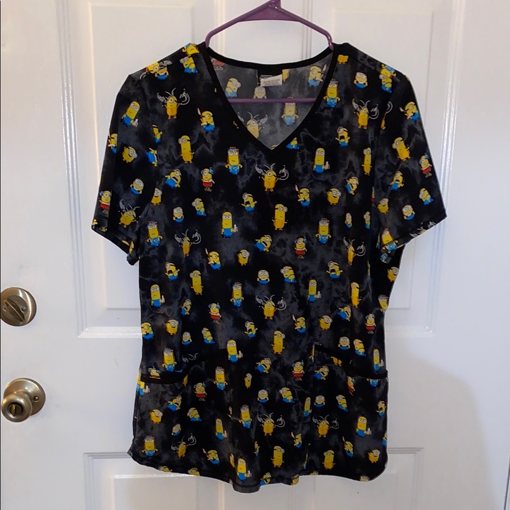 Black and Yellow Pineapple Print Short Sleeve T-Shirt